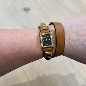 Rebecca Minkoff Tan Leather Studded Bracelet Watch Rebecca Minkoff Tan Leather Studded Bracelet Watch main image 2